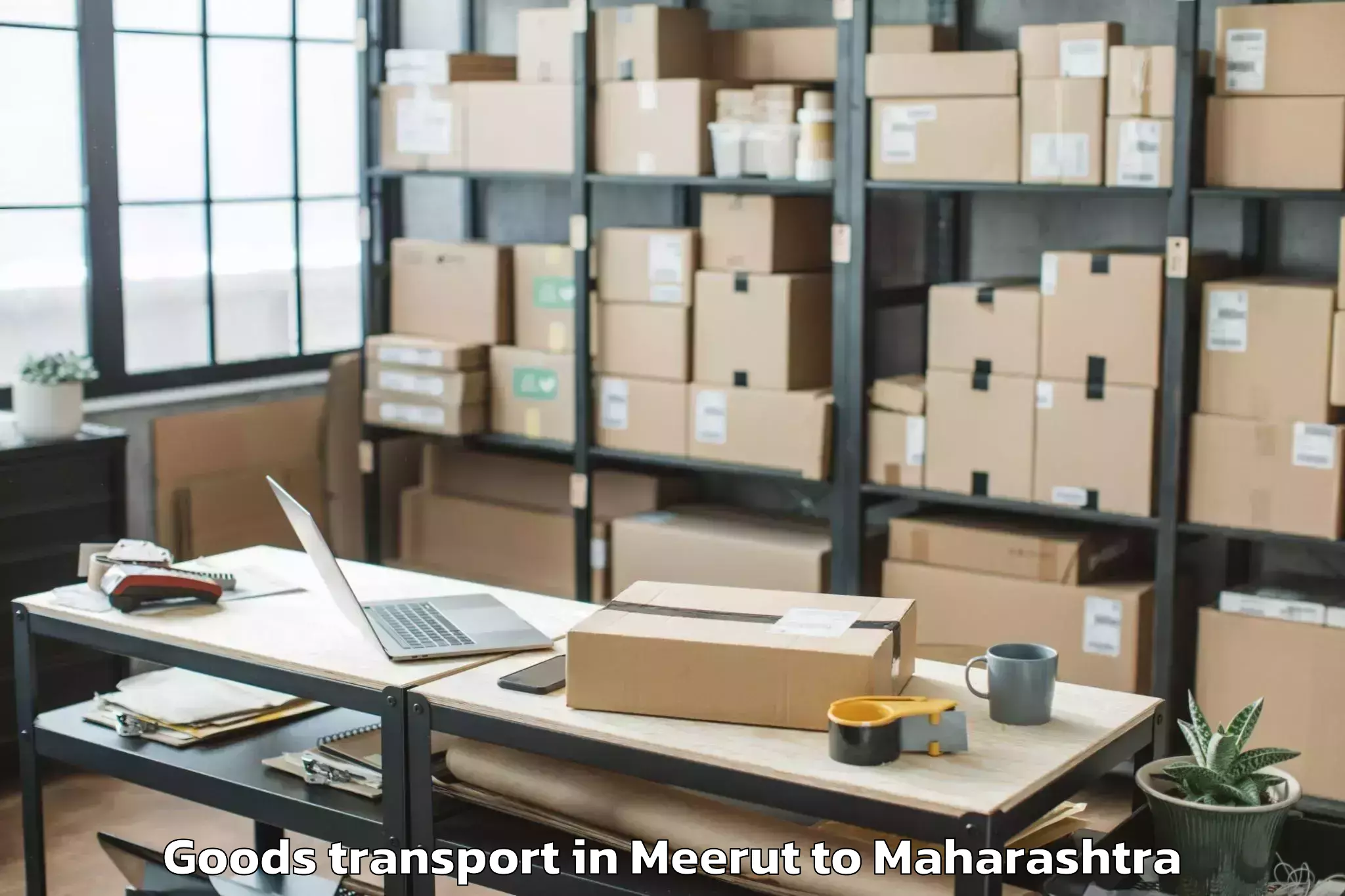 Top Meerut to Mav Patoda Goods Transport Available